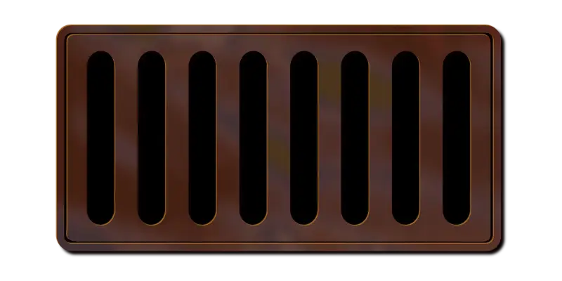 Rectangular Metal Grille for Ventilation