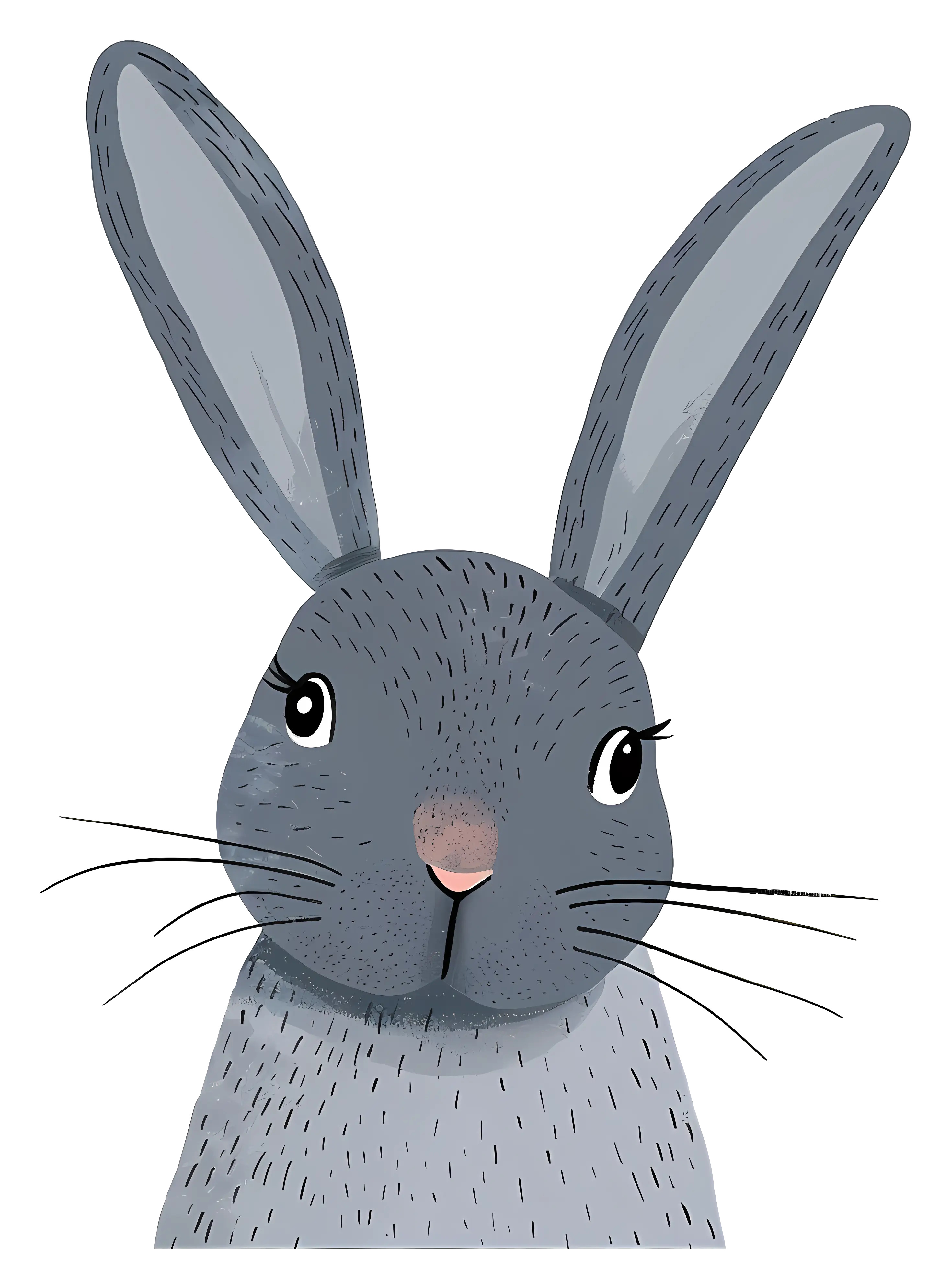 Cute Gray Rabbit