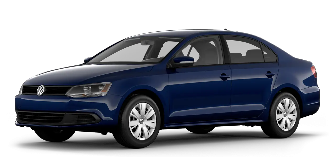 Blue Sedan Car in Side View