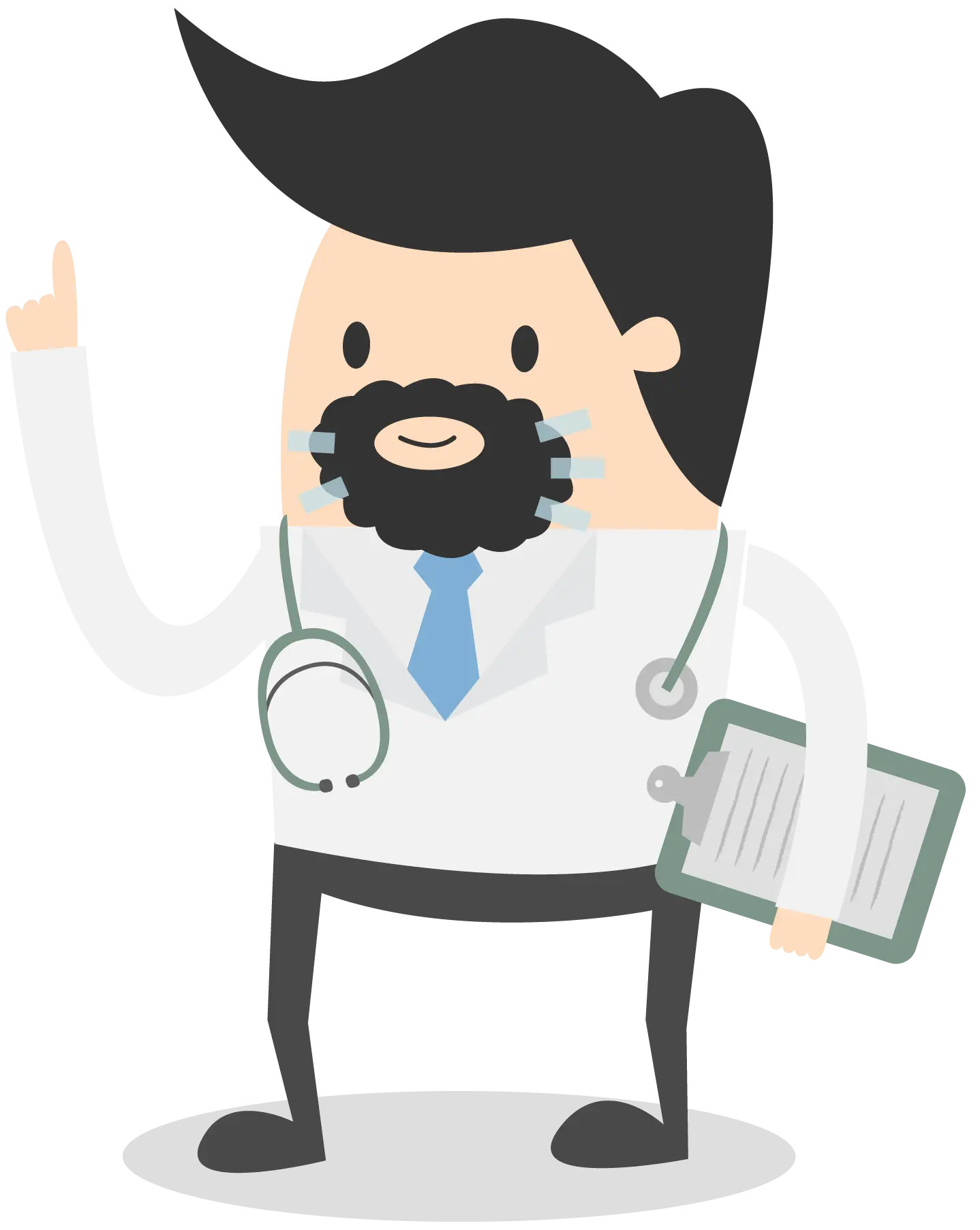Cartoon Doctor with Stethoscope