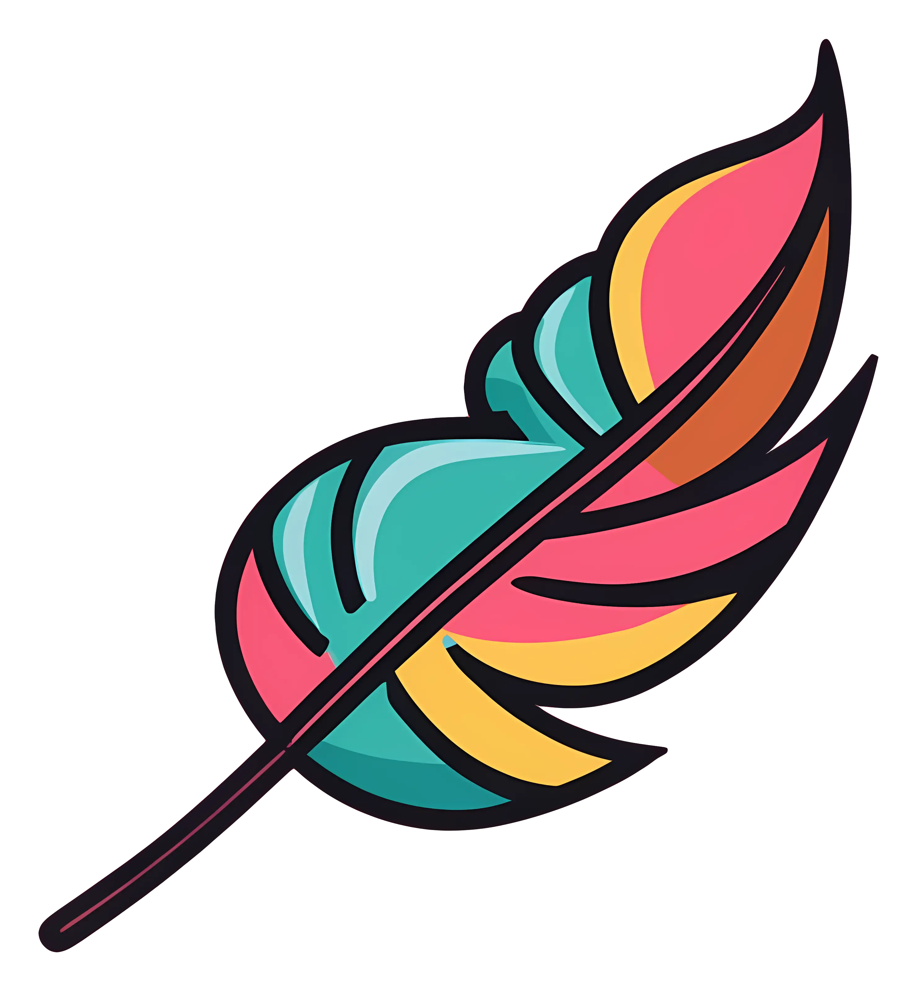 Colorful Leaf Cartoon Illustration
