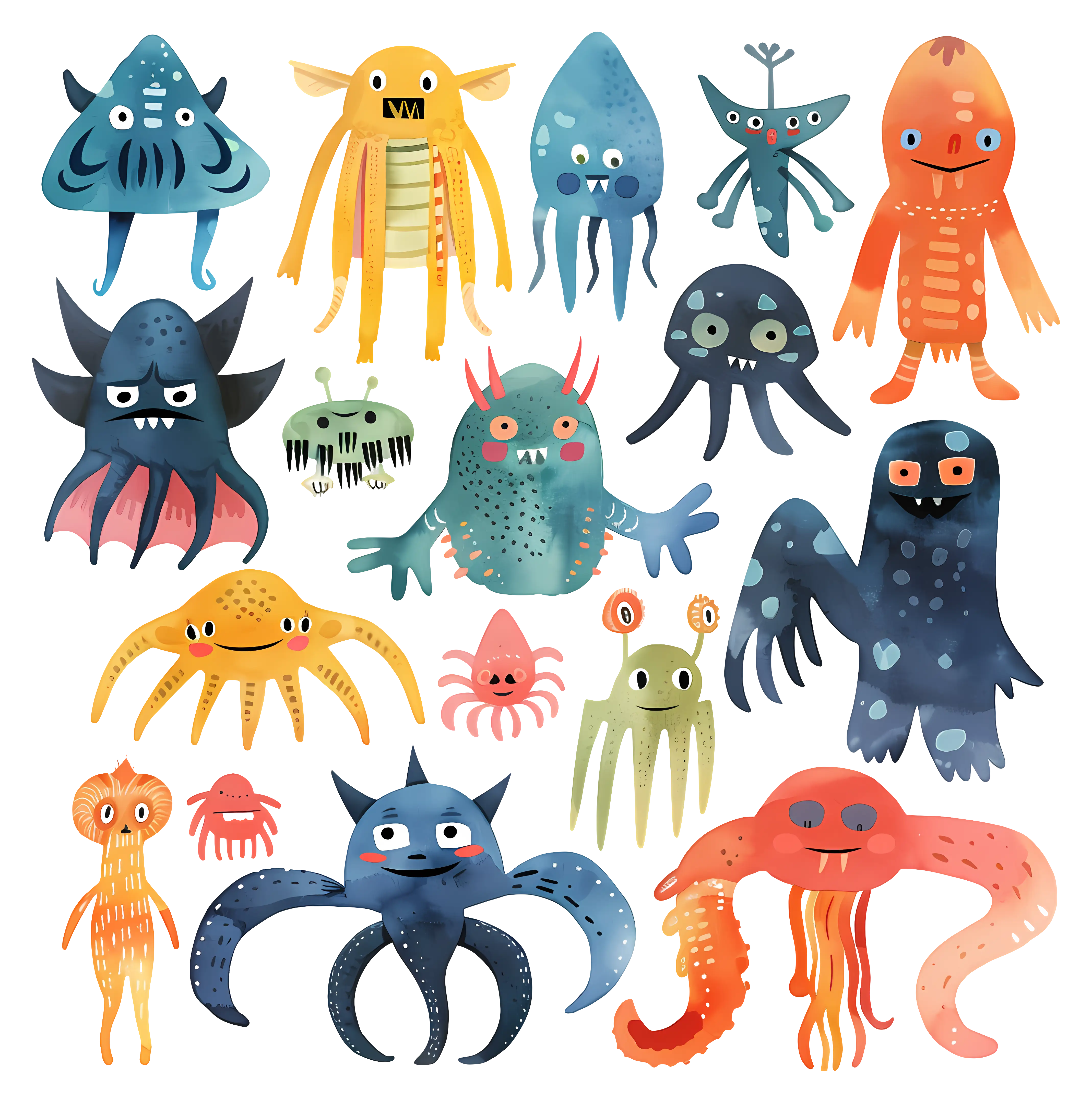 Colorful Cartoon Monsters