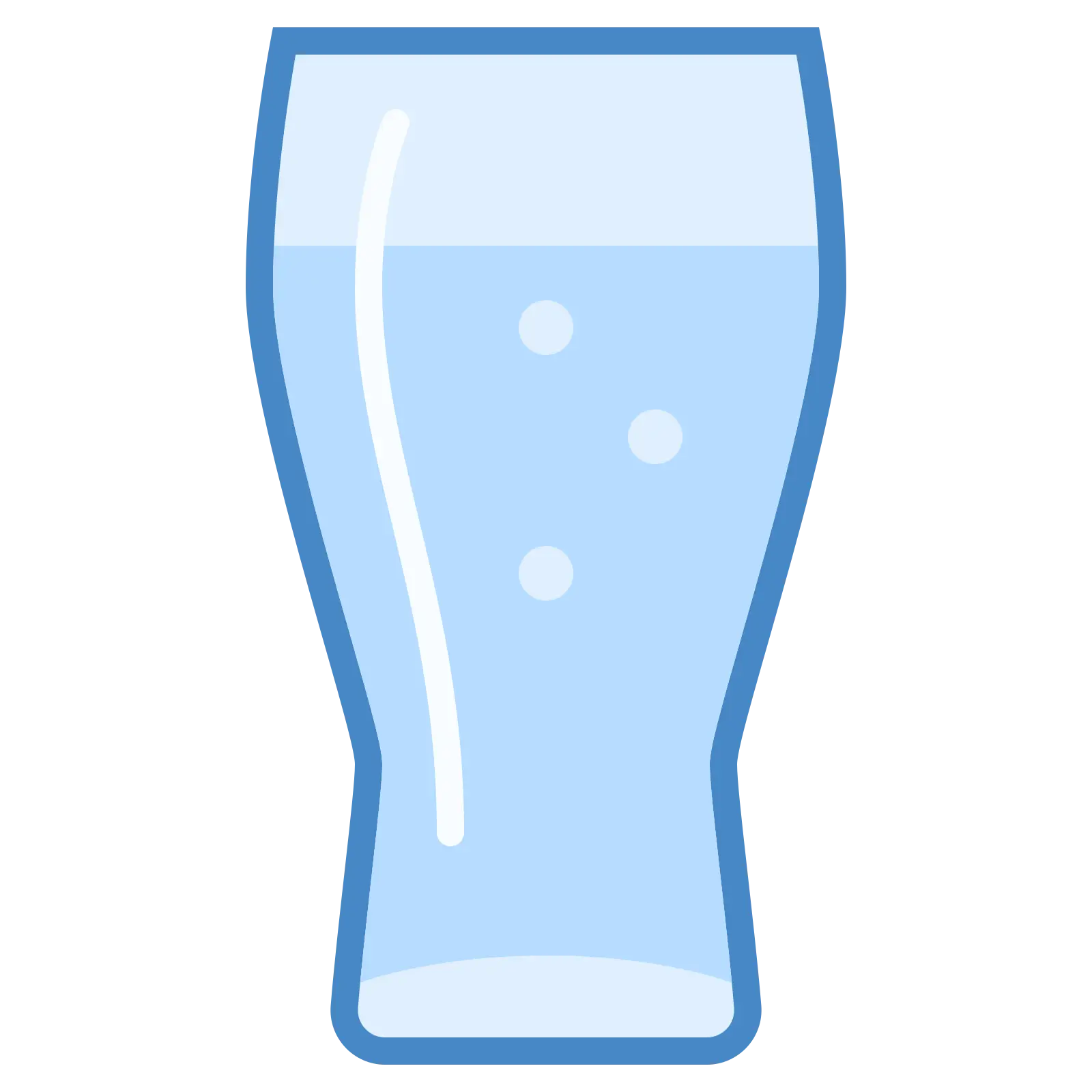Glass of Water Simplistic Illustration