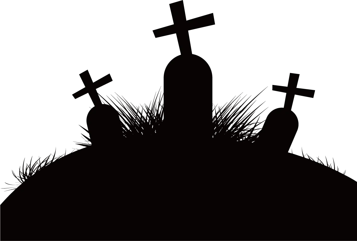 Spooky Graveyard Silhouette for Halloween