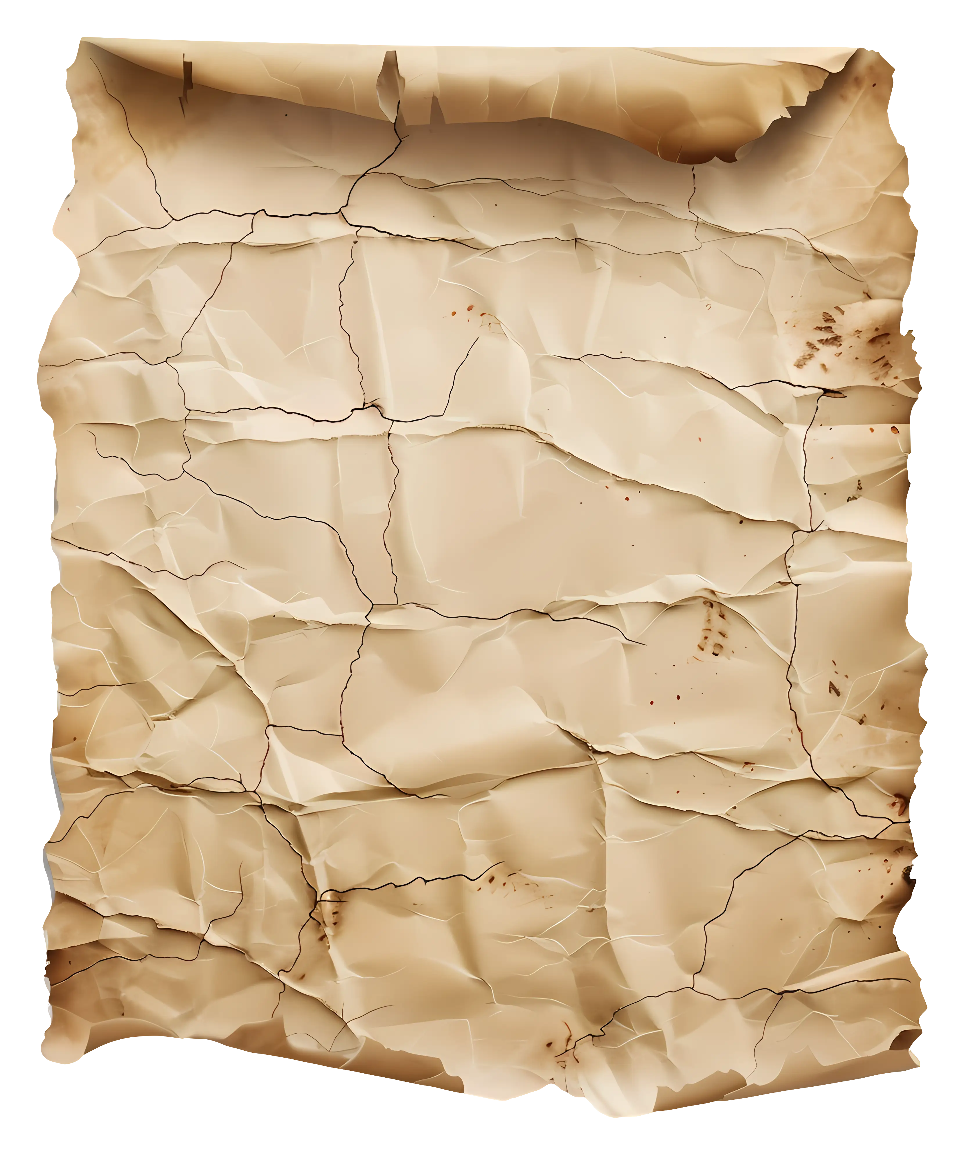 Wrinkled Parchment Paper Illustration