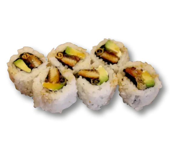 Sushi Rolls with Eel and Avocado