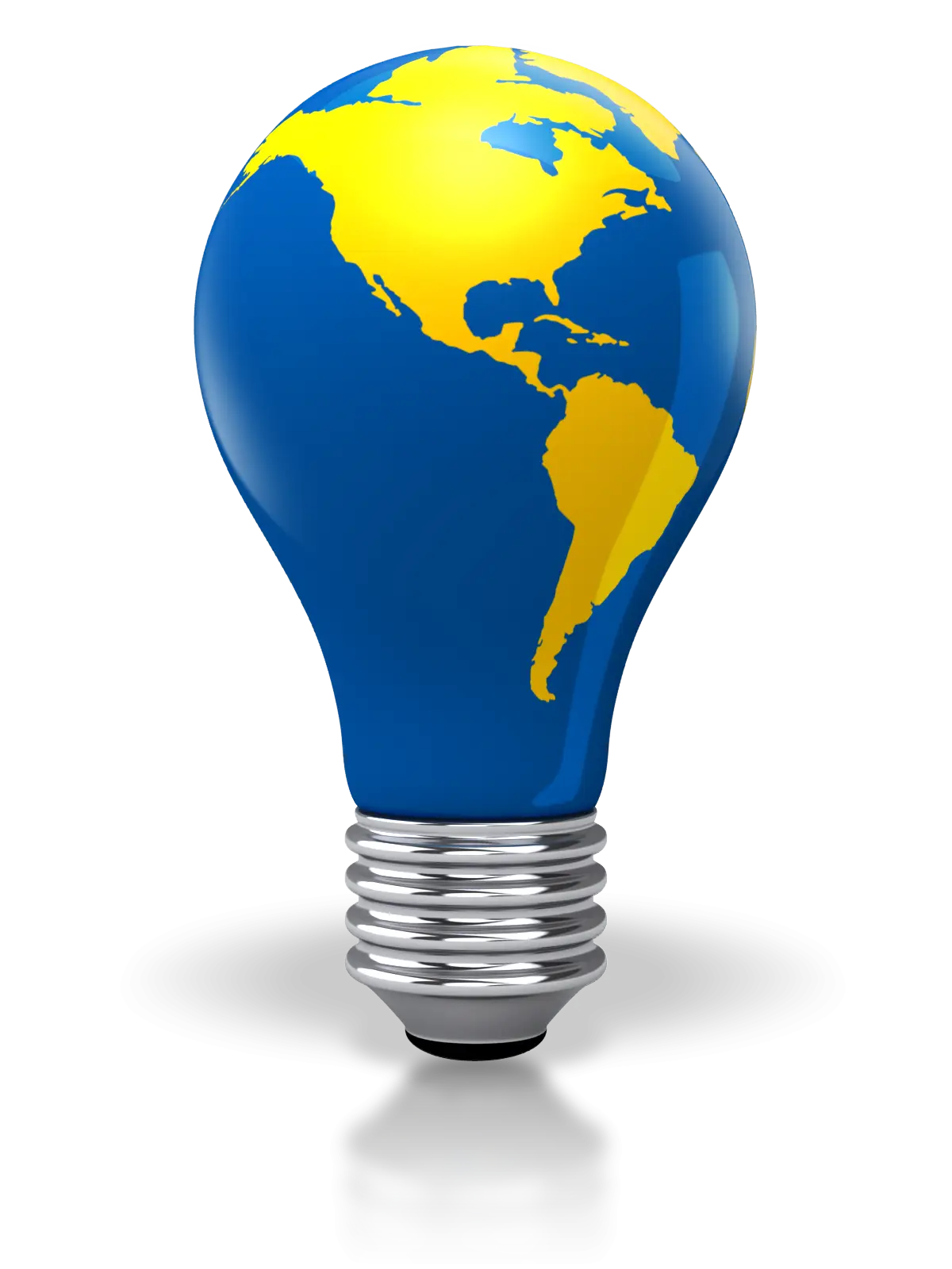 Globe Shaped Light Bulb with World Map Design