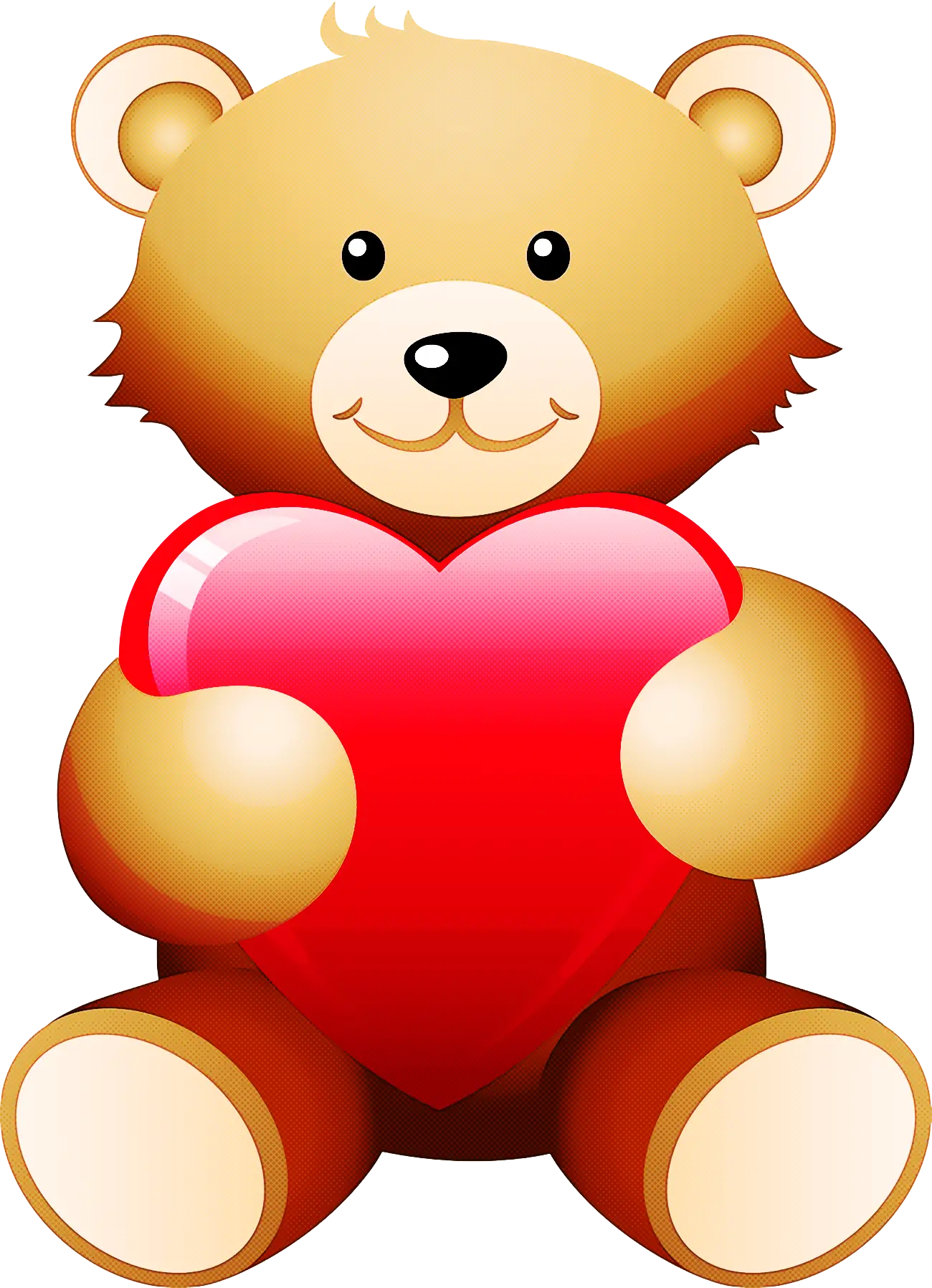 Teddy Bear Holding a Heart Illustration