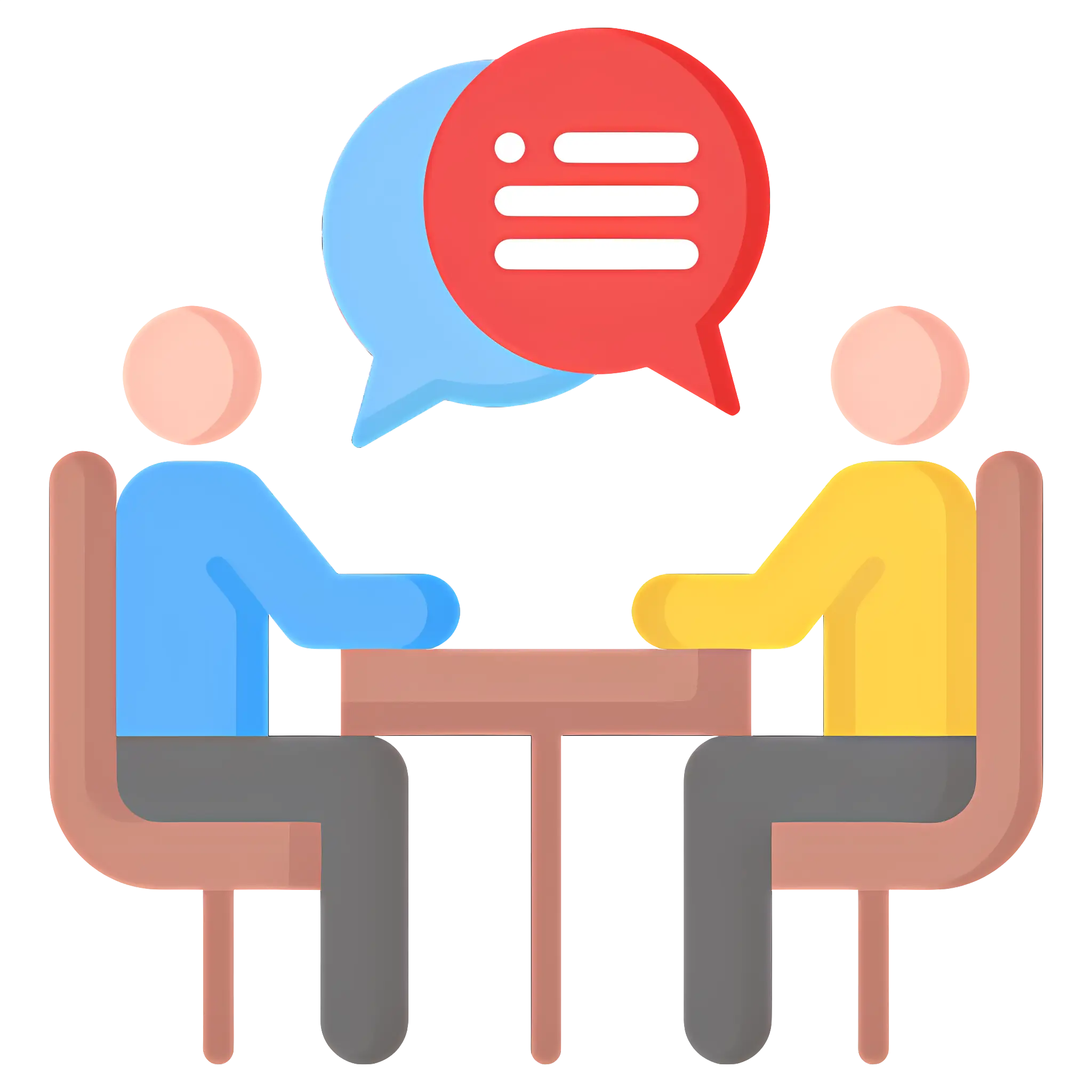 Cartoon People in Discussion Illustration