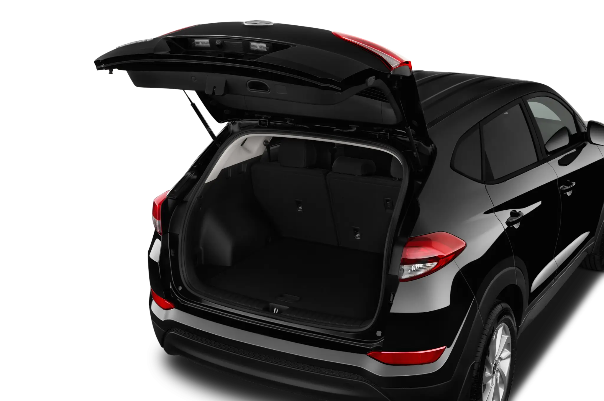 Black Car with Open Trunk for Storage