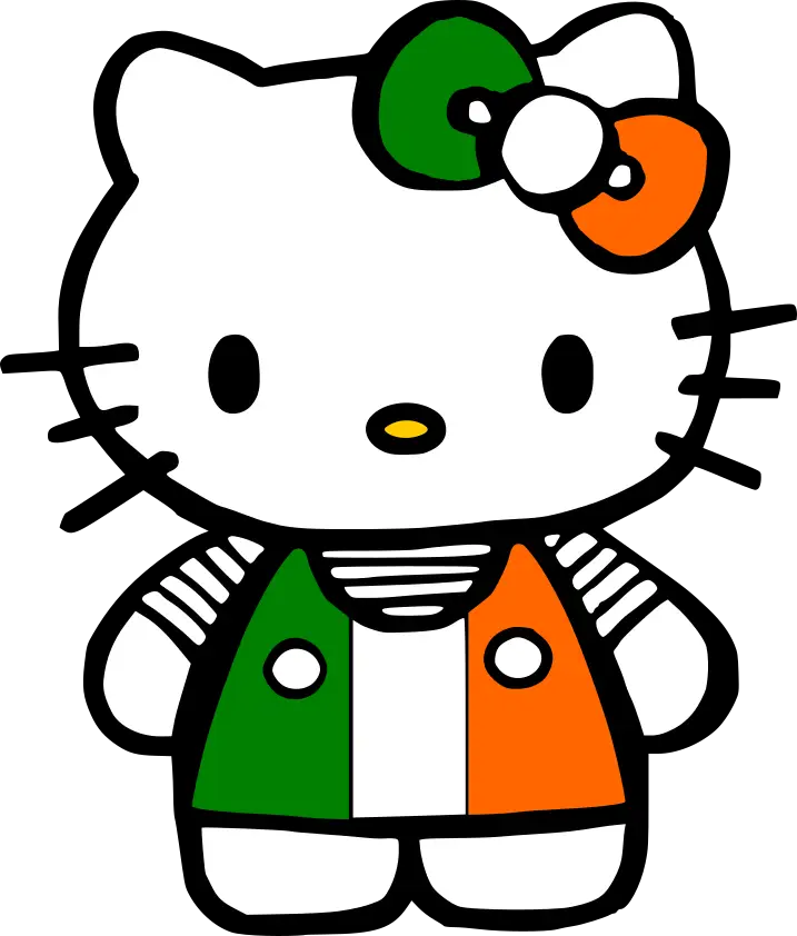 Hello Kitty with Irish Flag Outfit