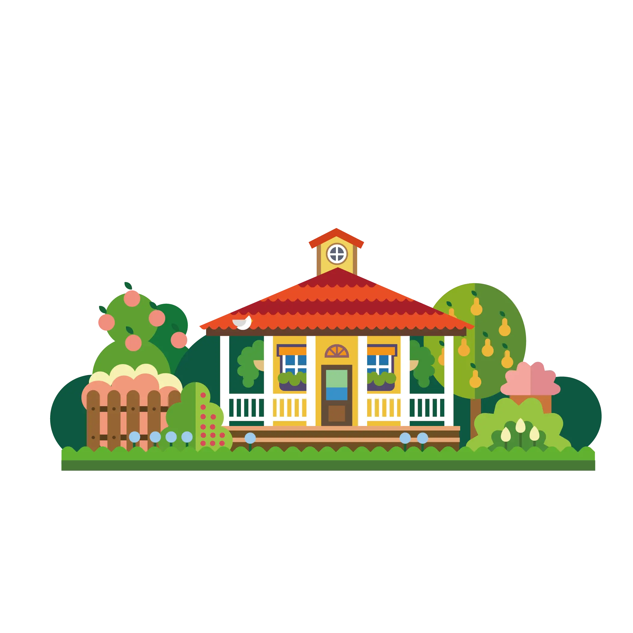 Small cute doodle house