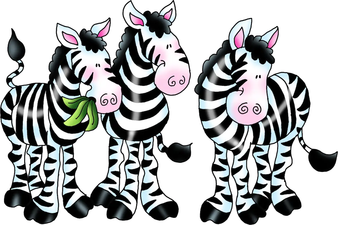 Three Cute Zebras