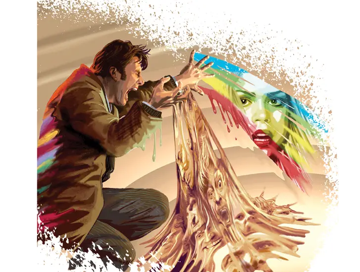 Artistic Scene with Character