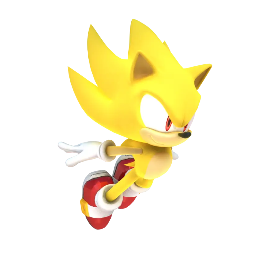 Yellow Cartoon Character in Action Pose