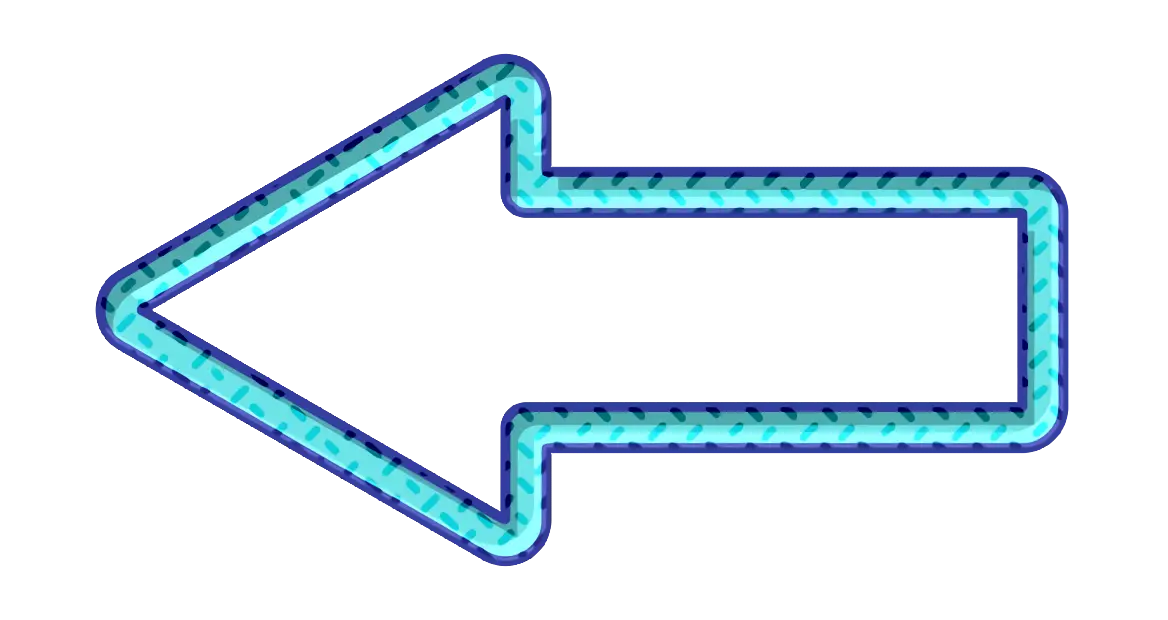 Blue Arrow Direction Symbol for Navigation