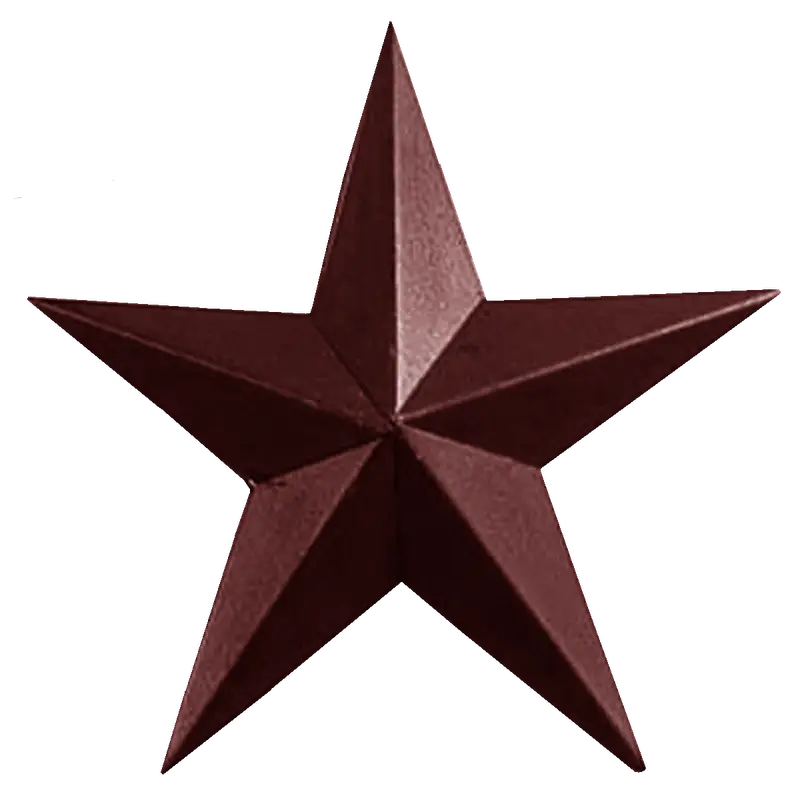 Brown 3D Star for Artistic Decoration