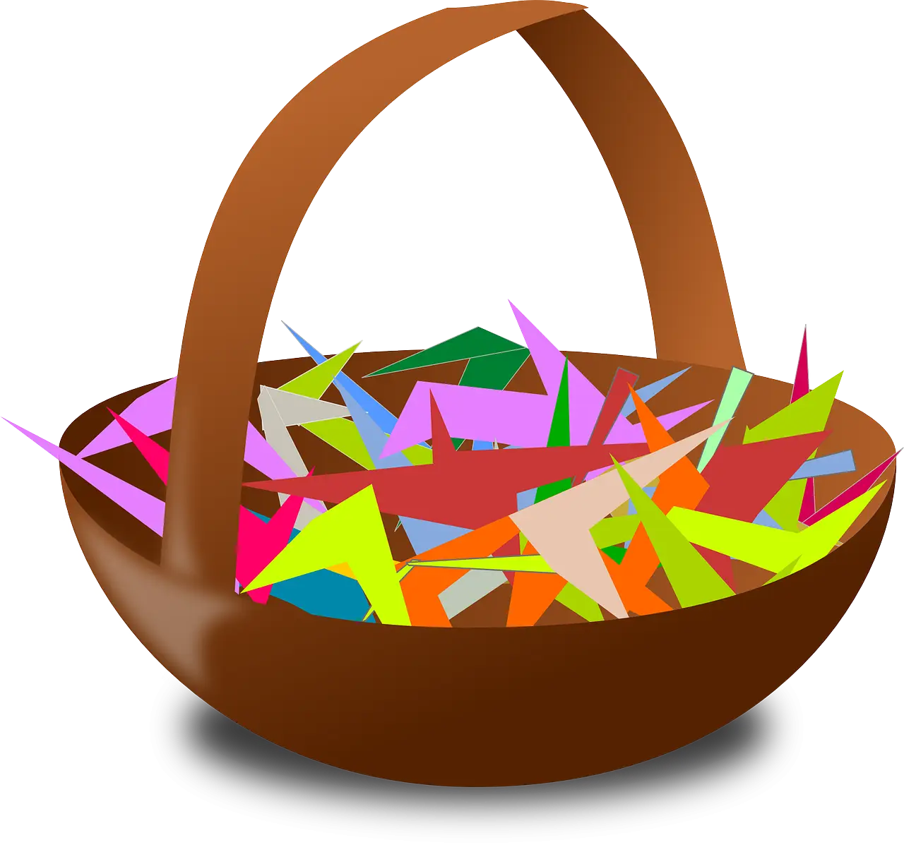 Basket of Colorful Shapes