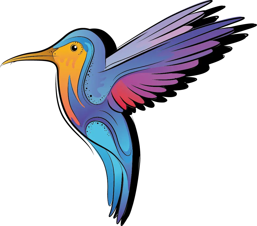Colorful Hummingbird Illustration