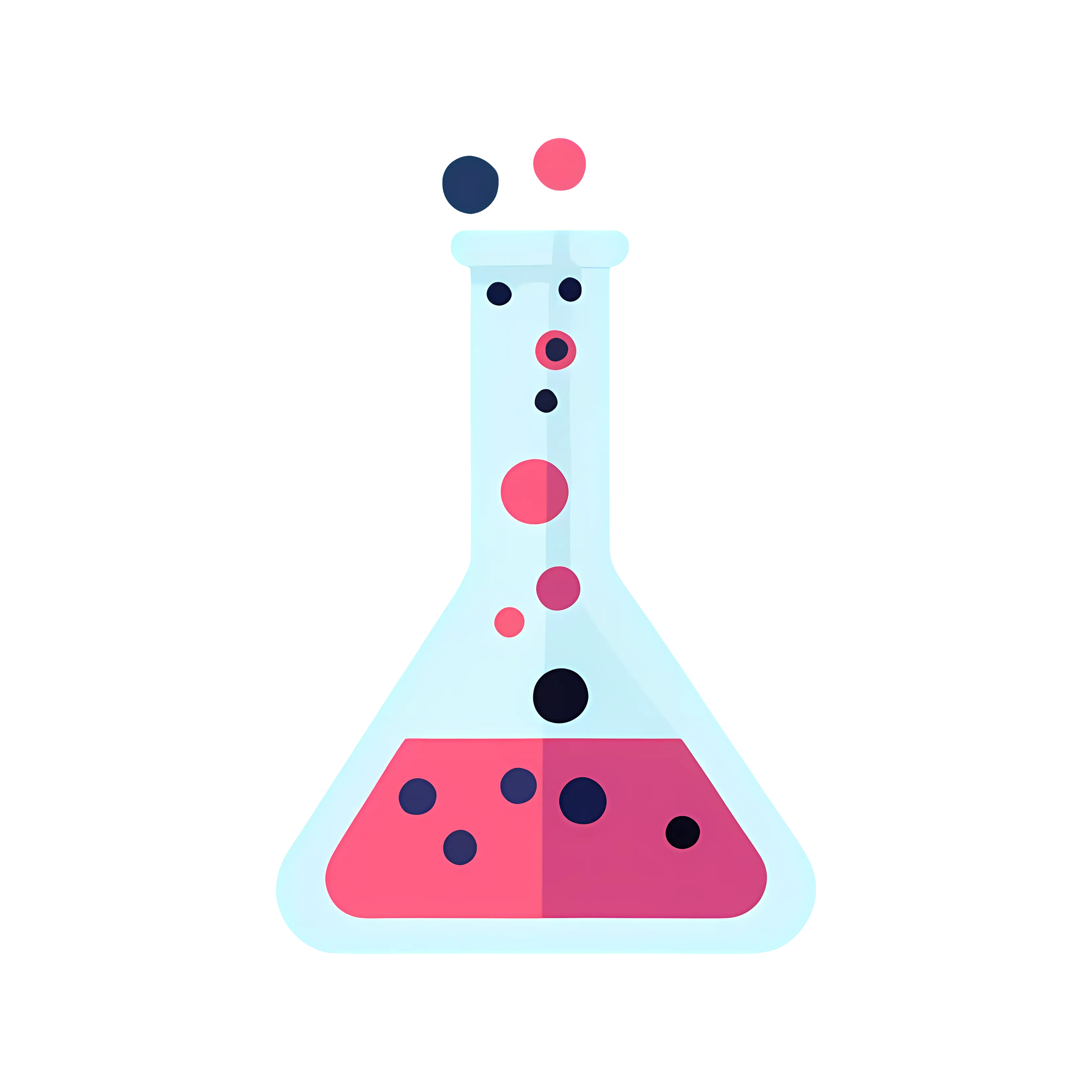 Chemical Flask with Bubbles