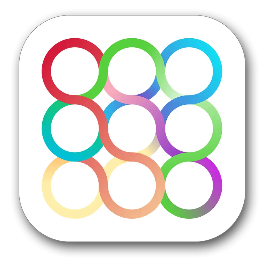 Colorful Interconnected Circles Design
