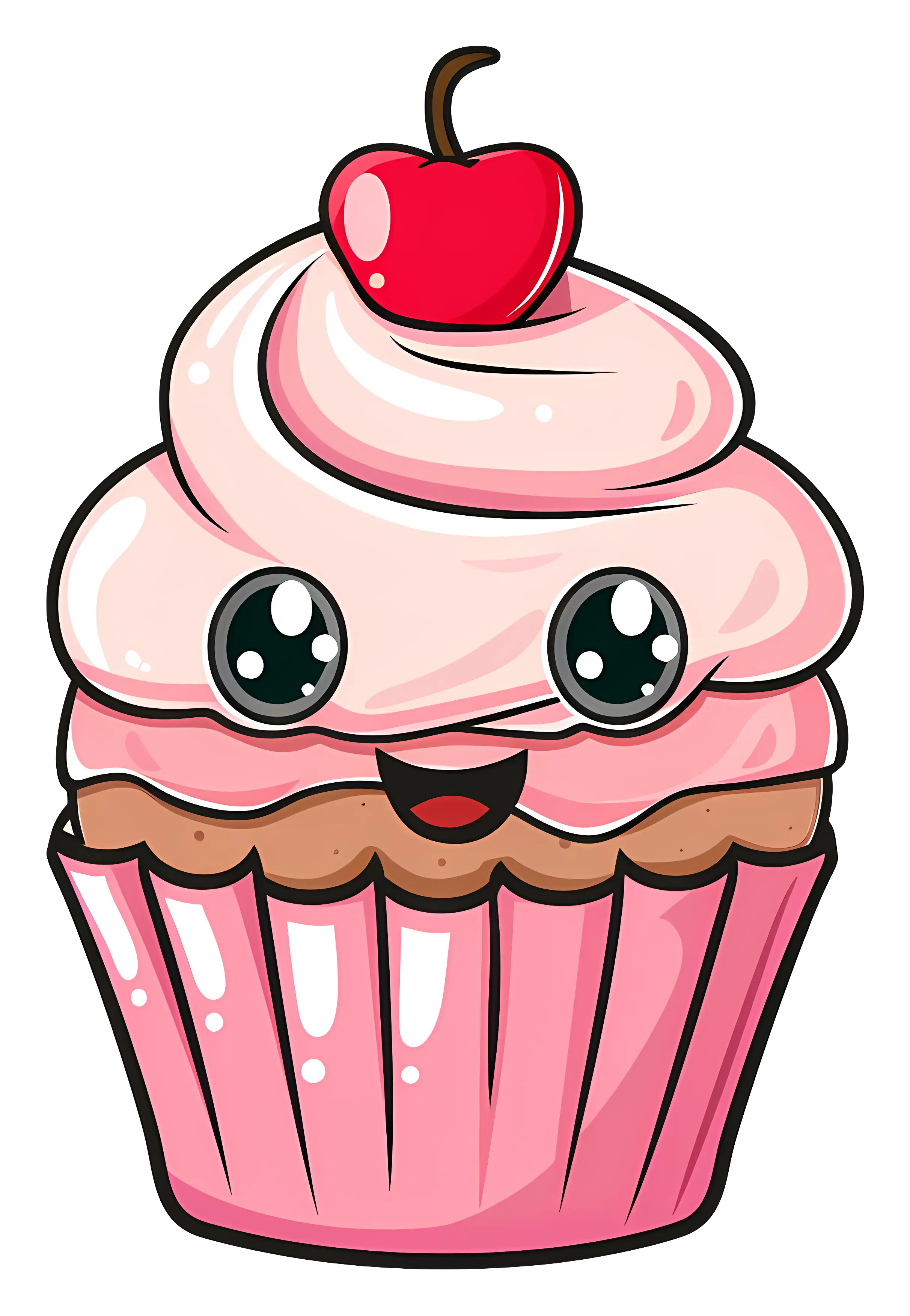 Kawaii Cupcake with Cherry