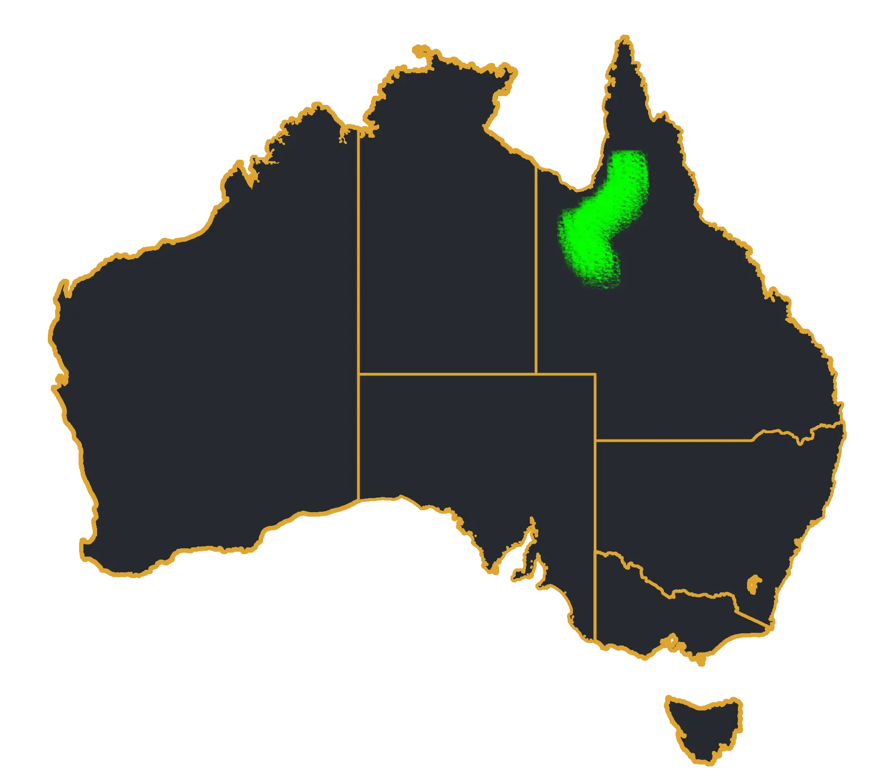 Australia Map with Highlighted Region