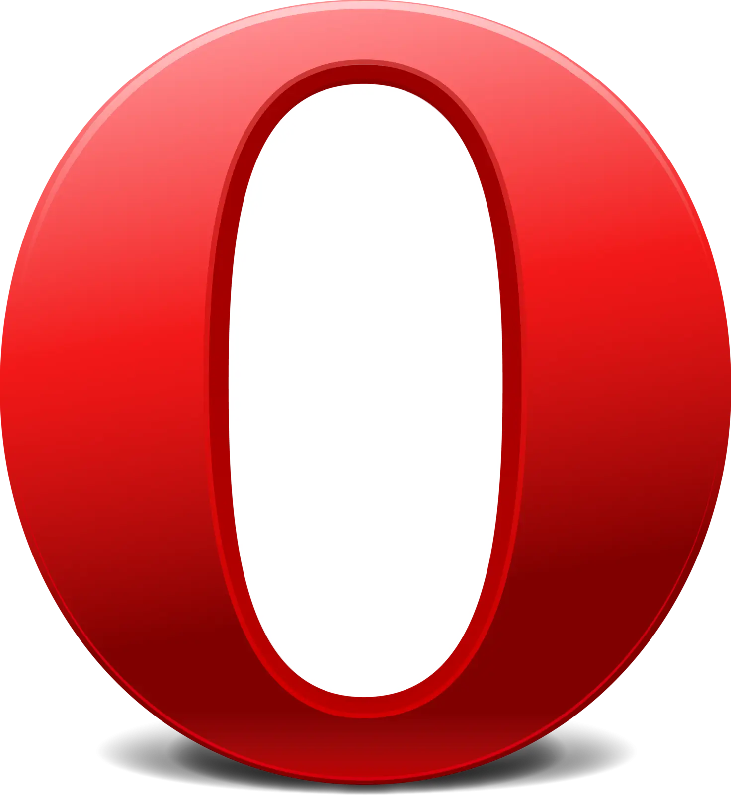 Glossy Red Letter O Logo