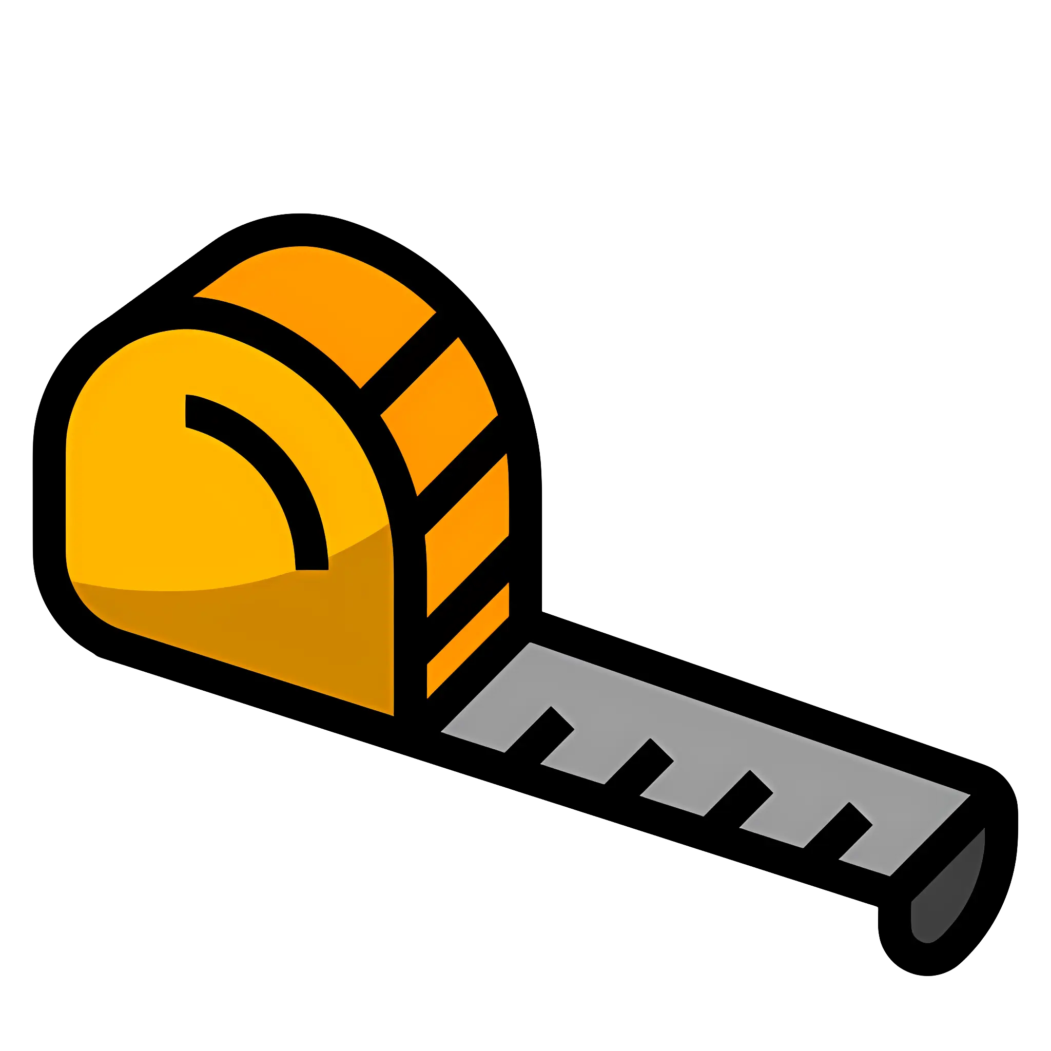 Yellow Tape Measure with Black Handle