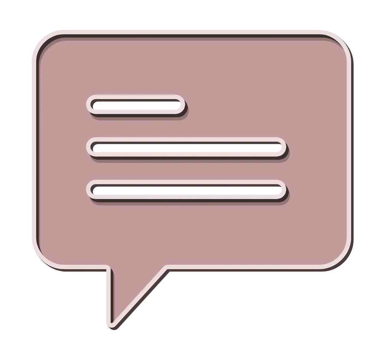 Text Message Icon with Speech Bubble