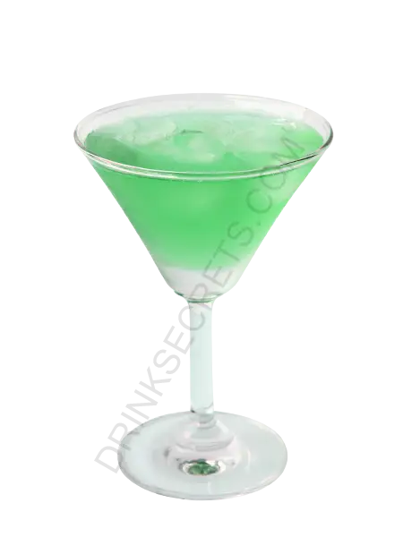 Green Cocktail Glass with Elegant Presentation
