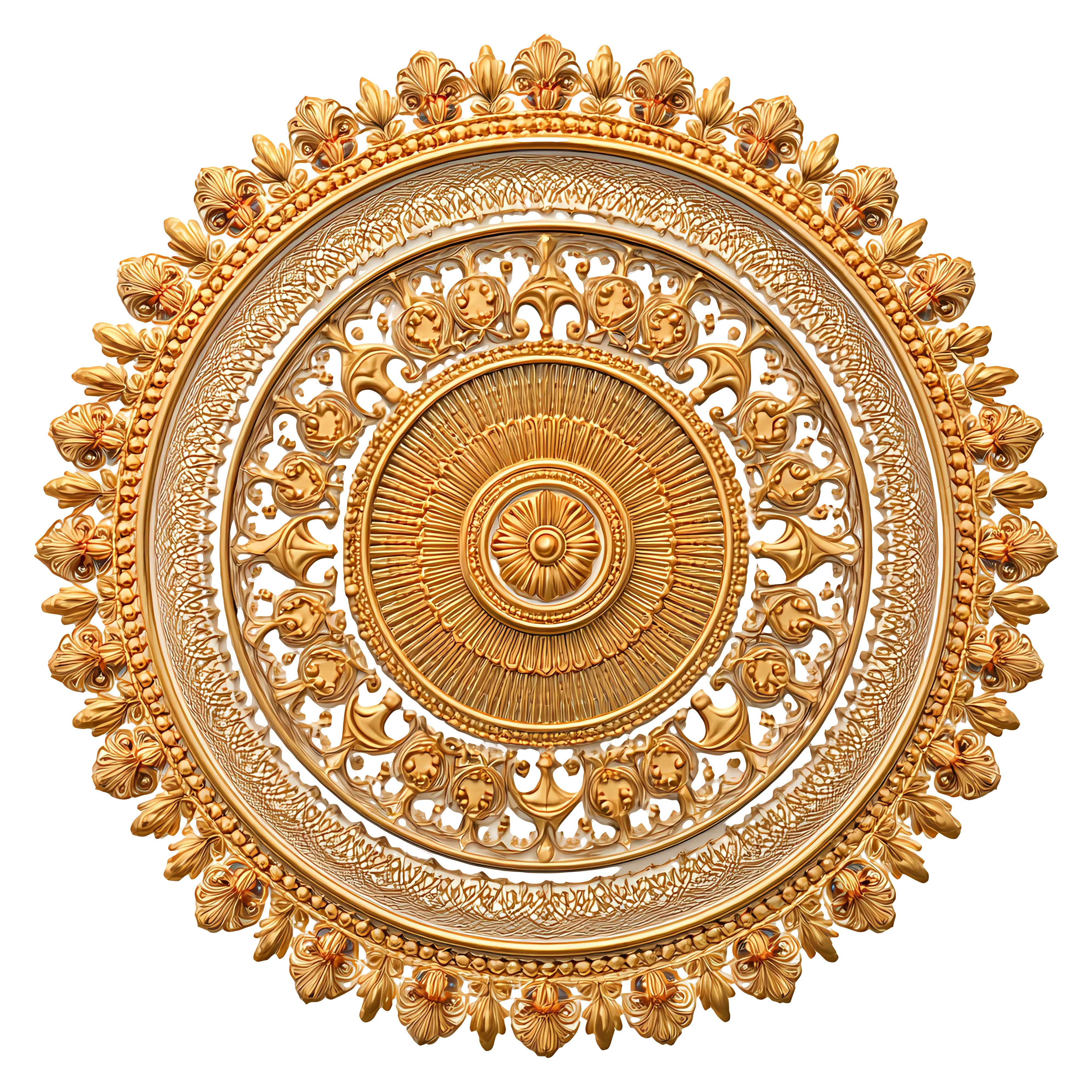 Ornate Gold Medallion Design