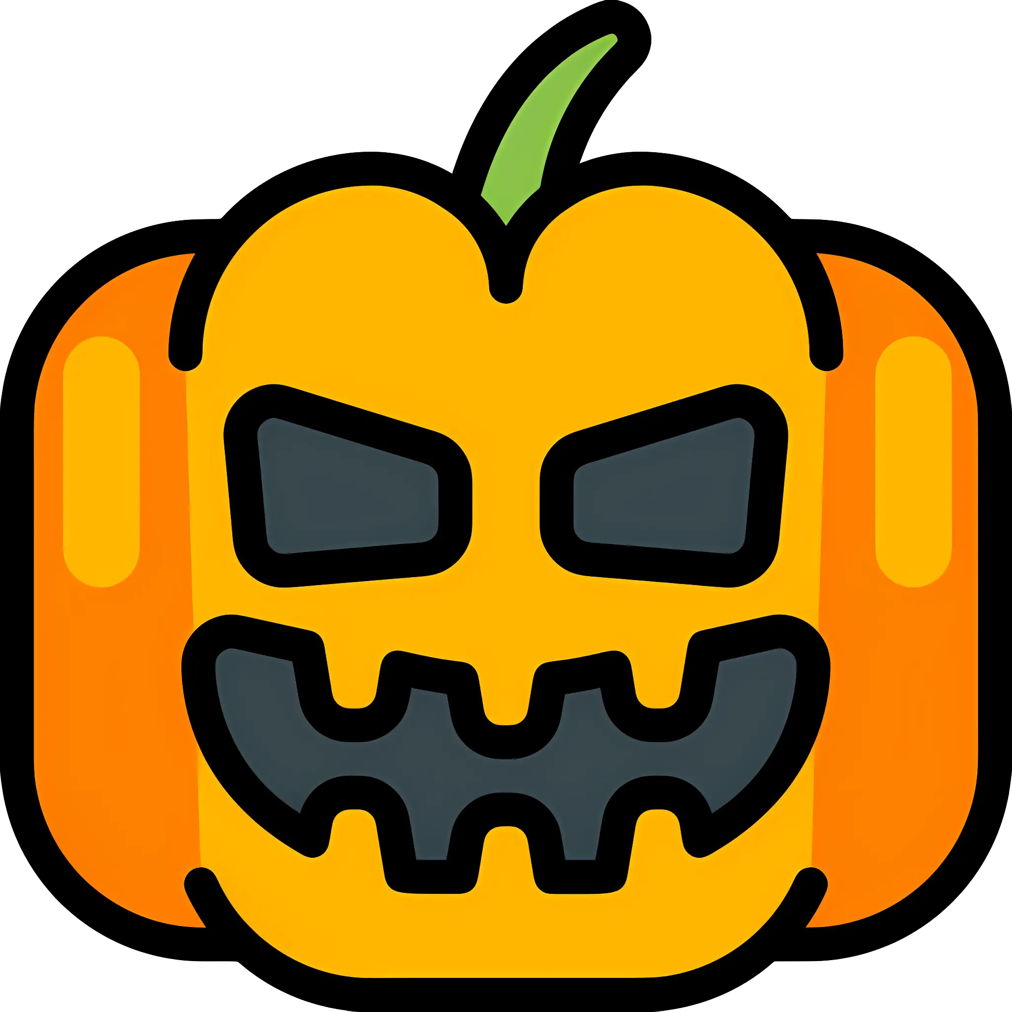 Scary Halloween Pumpkin Illustration
