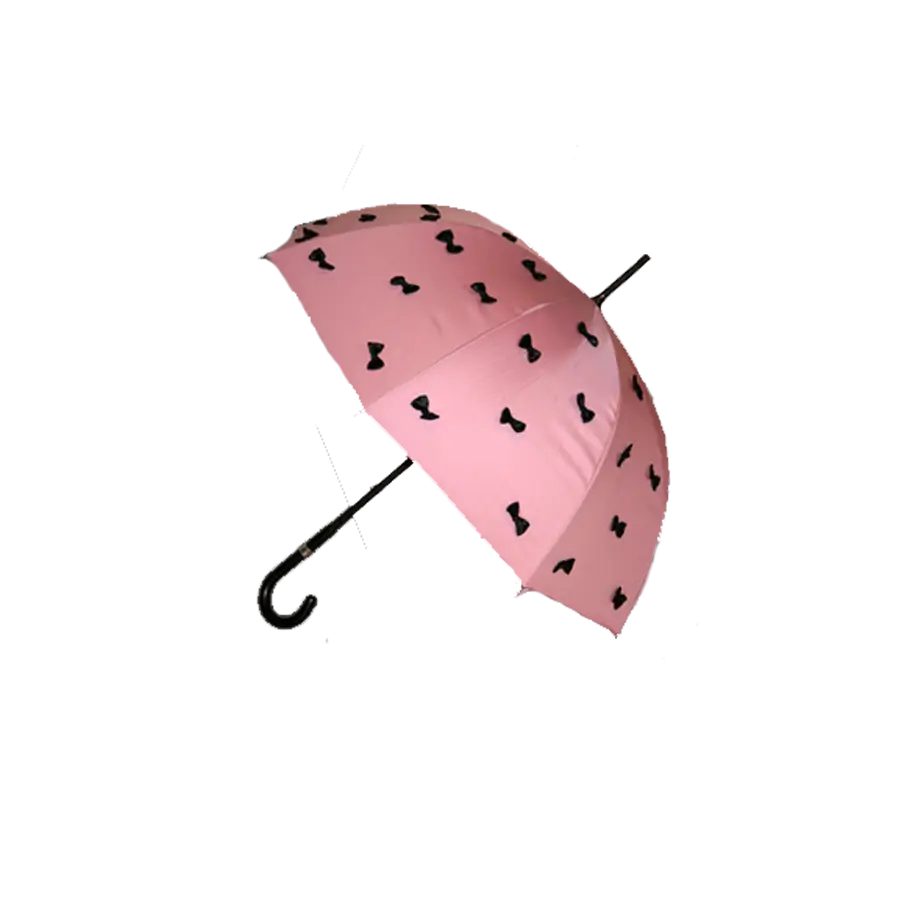 Pink Umbrella with Bow Patterns
