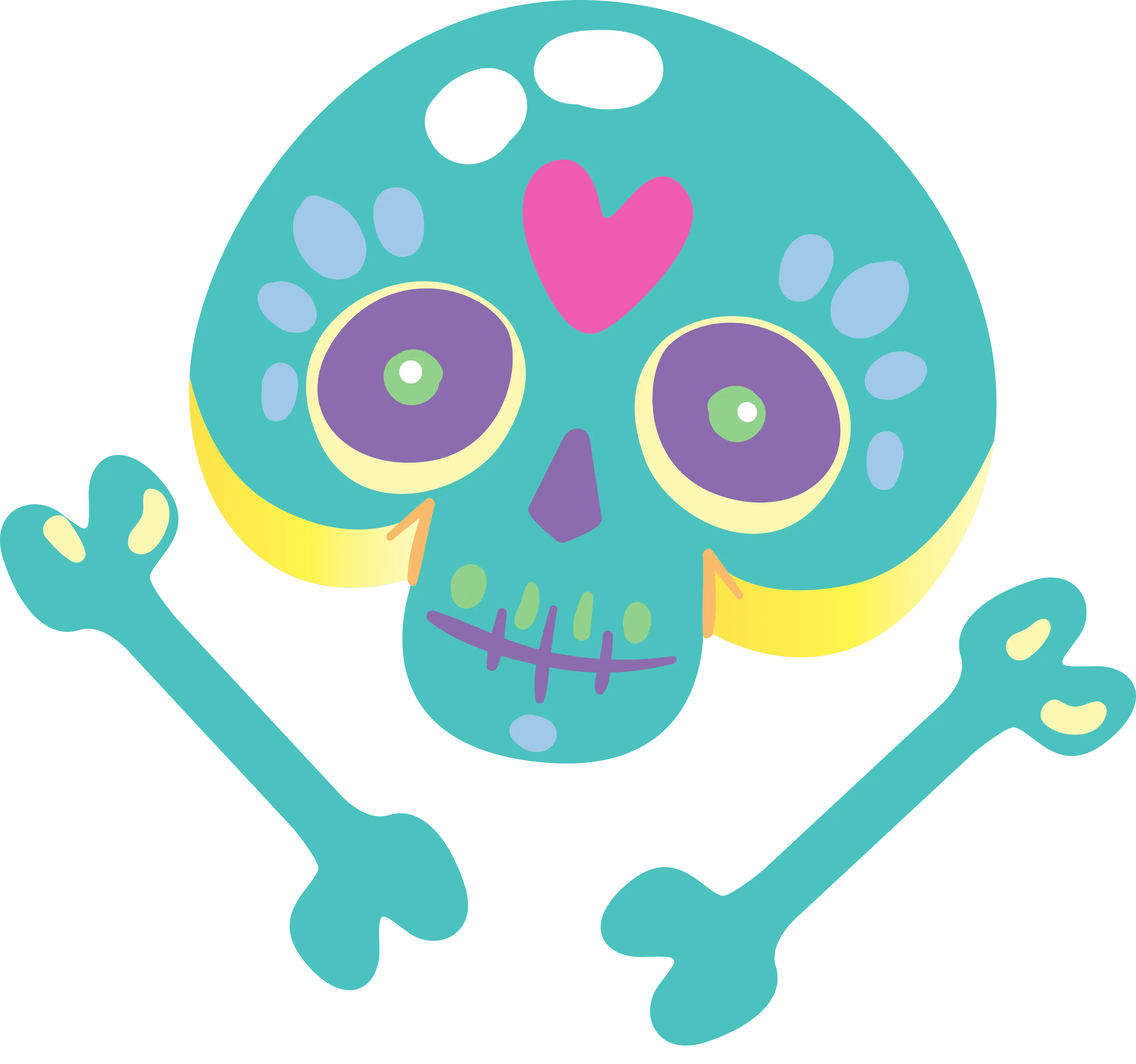 Day of the Dead Decorative Skull Illustration