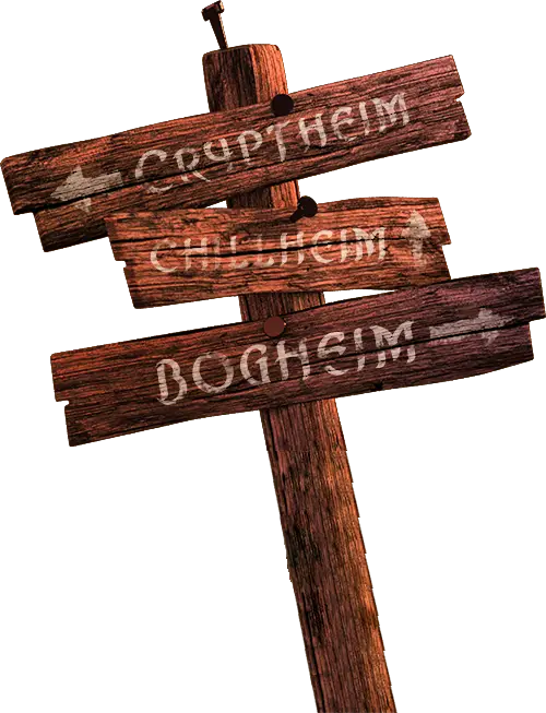 Wooden Signpost with Directions