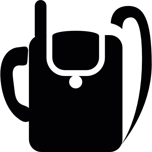 Black Backpack Icon for Minimalist Travel