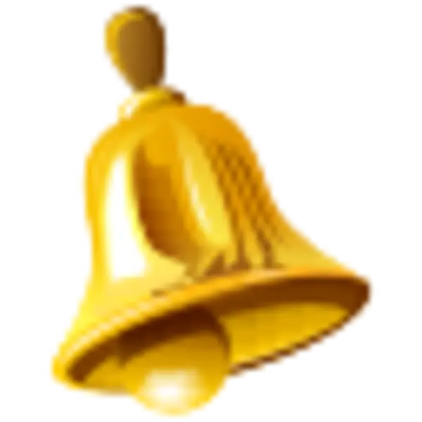 Golden Ringing Bell Icon