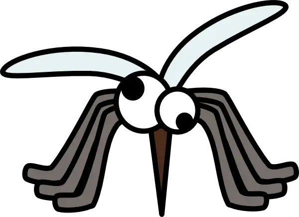 Cartoon Mosquito with Funny Expression