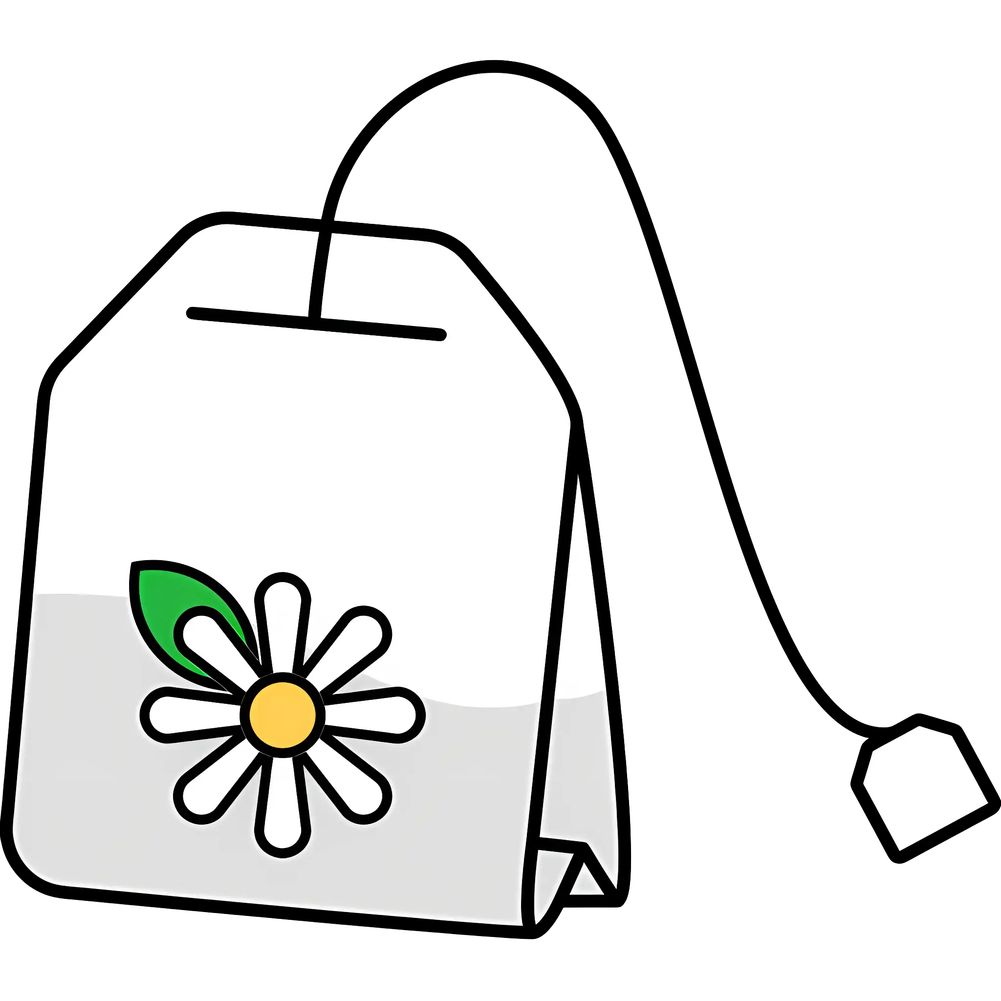 Herbal Tea Bag with Flower Design