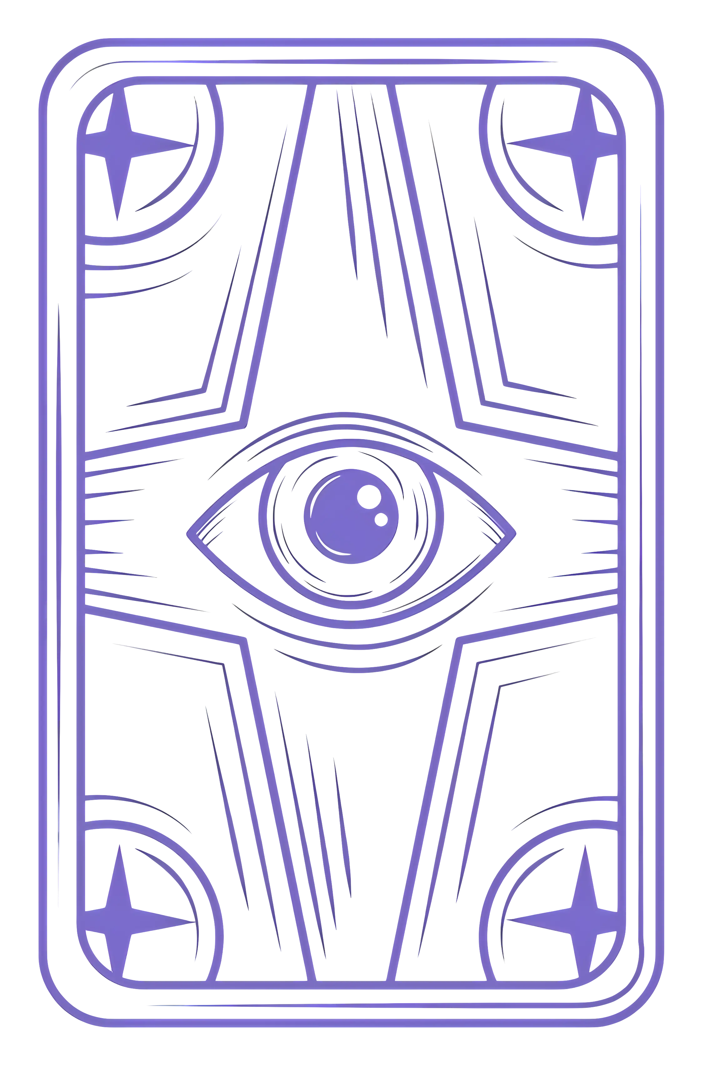 Mystical Tarot Card with Eye Symbol