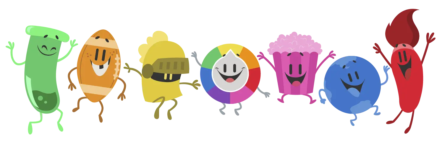 Colorful Dancing Cartoon Characters