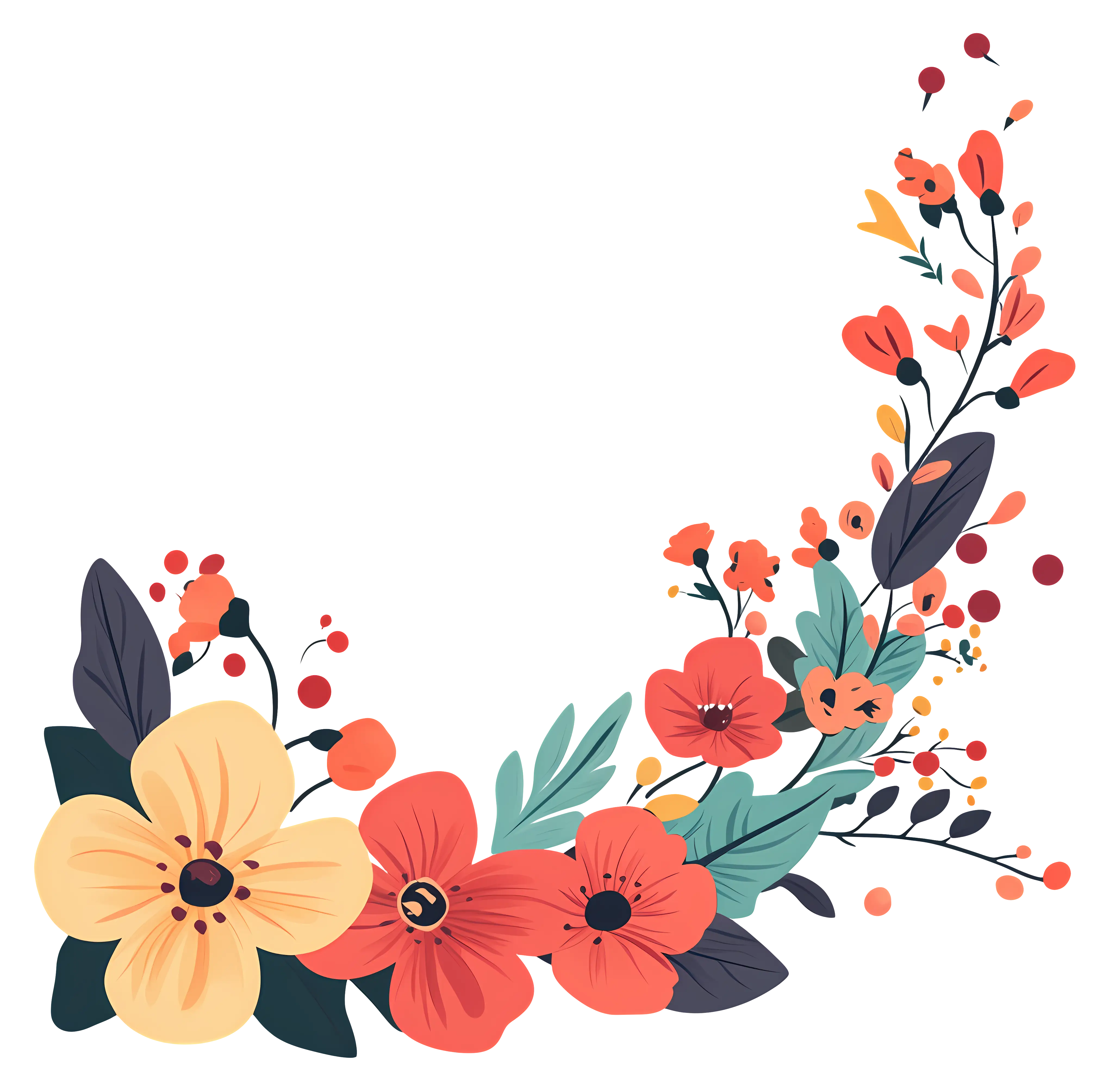 Colorful Floral Corner