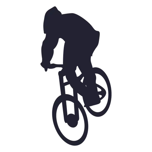 Cyclist Silhouette on Bicycle