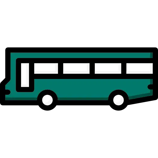 Green Bus Icon for Public Transport