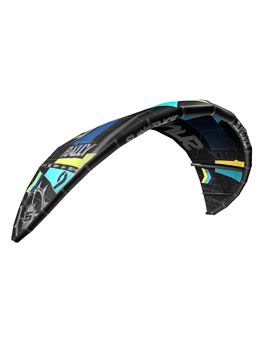 Kiteboarding Kite with Black and Blue Design