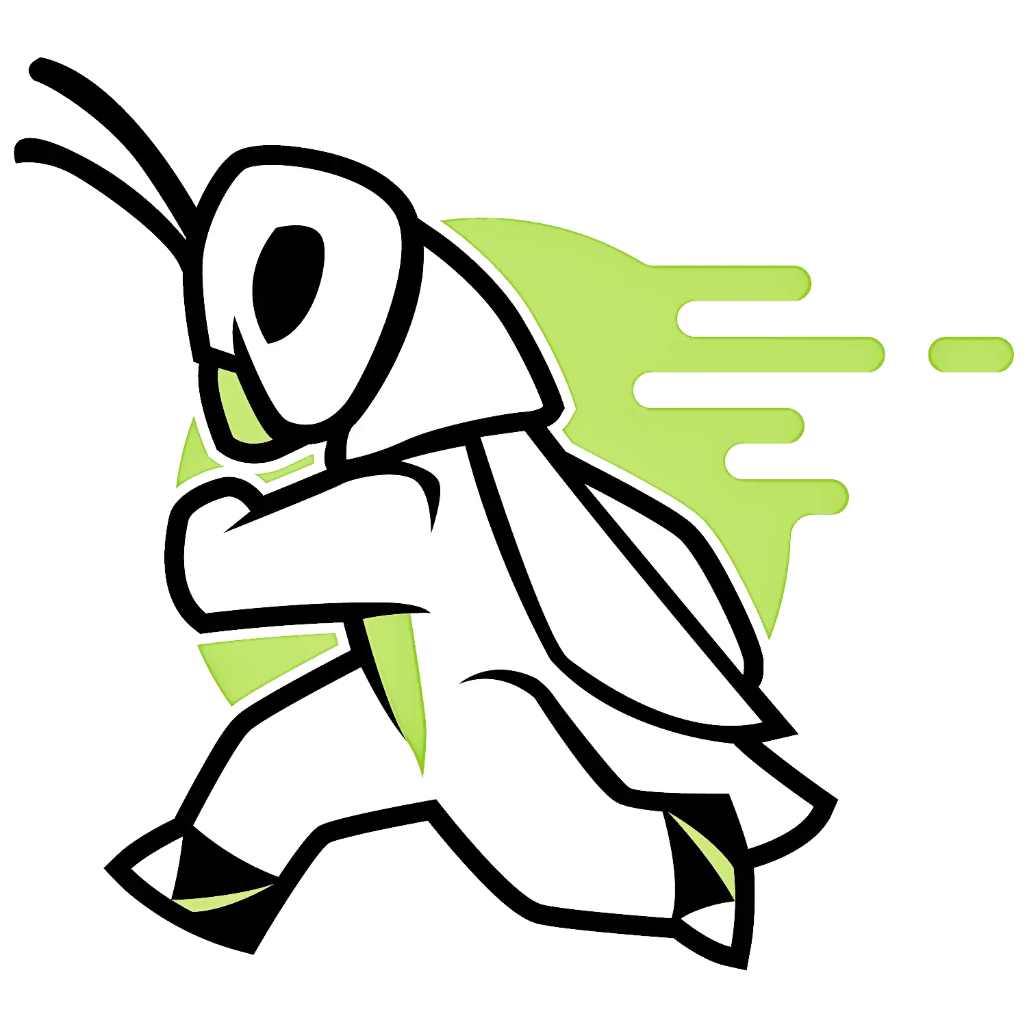 Running Grasshopper Cartoon