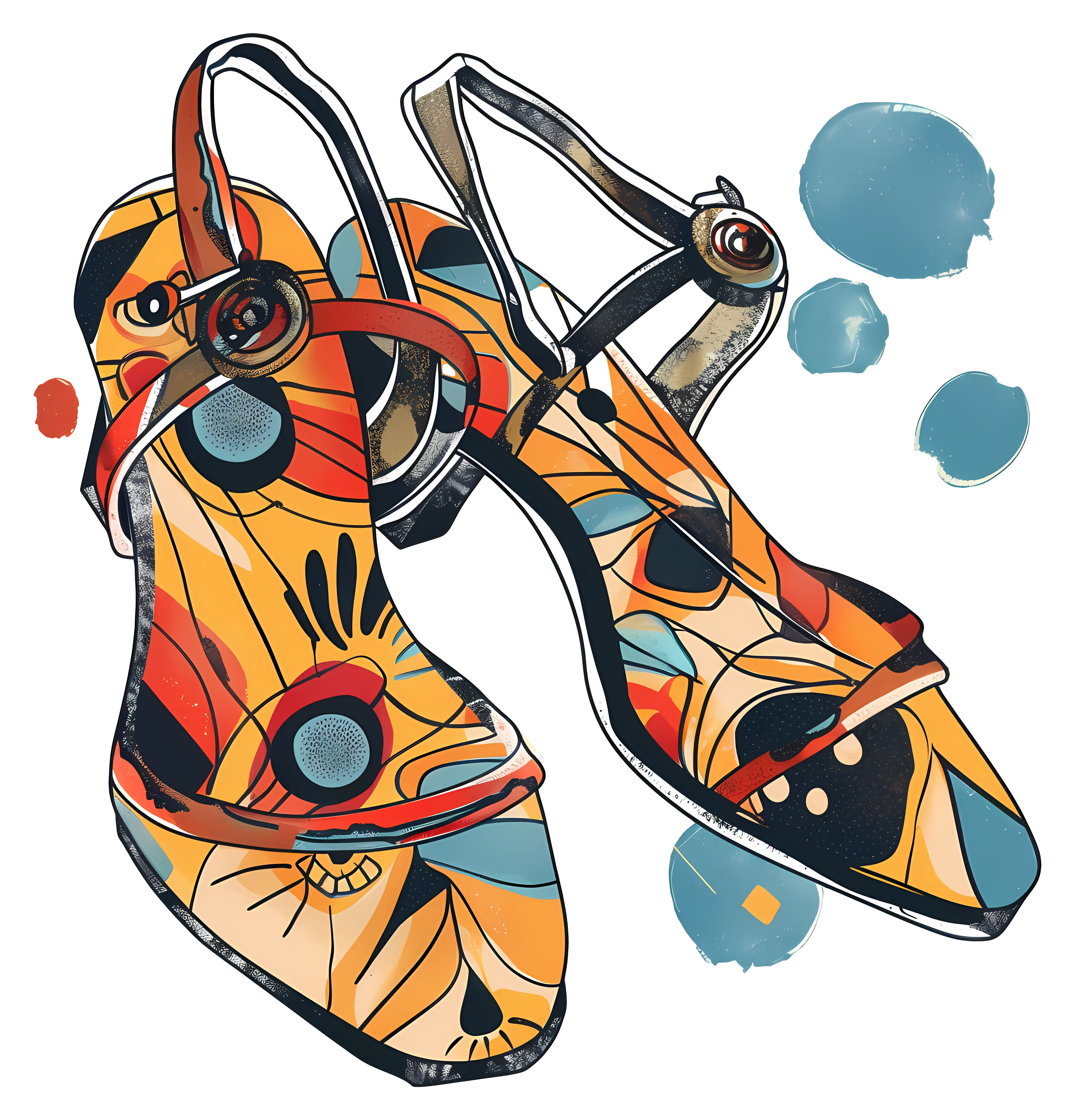 Colorful high heels