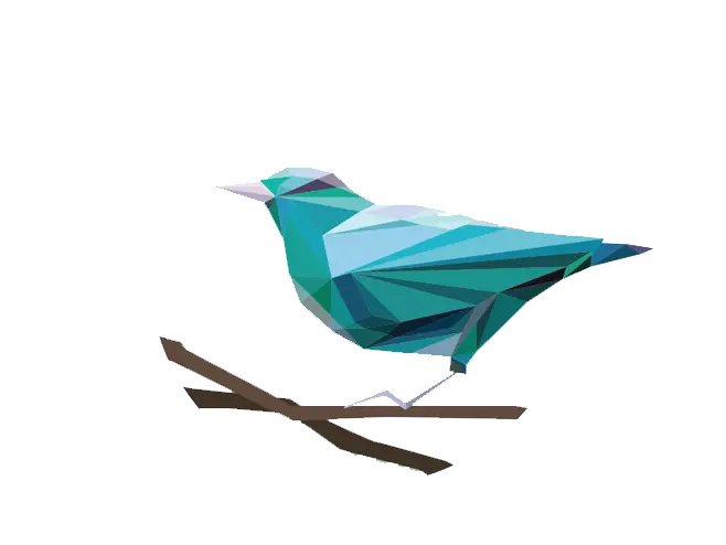 Geometric Bird on Branch