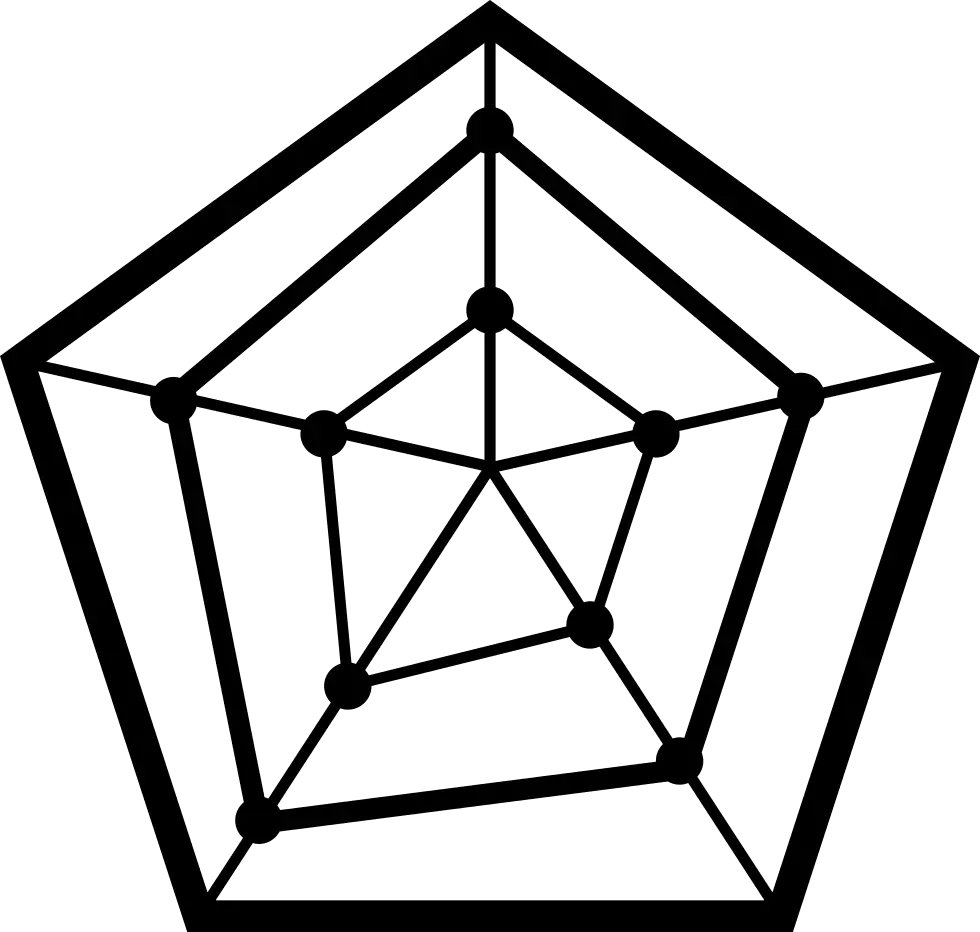 Black Pentagon Data Chart